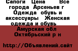 Сапоги › Цена ­ 4 - Все города, Арсеньев г. Одежда, обувь и аксессуары » Женская одежда и обувь   . Амурская обл.,Октябрьский р-н